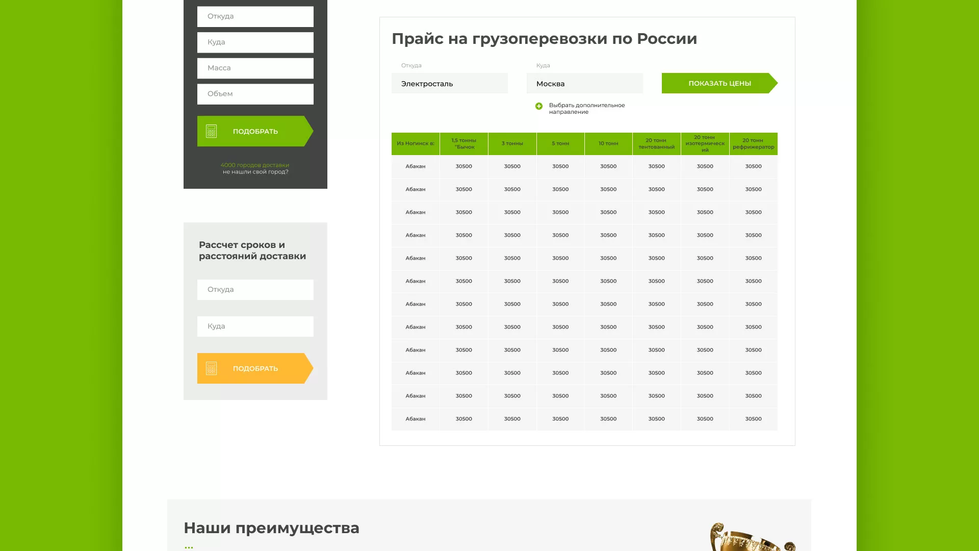 Разработка логотипа и сайта компании «Инком-Логистика» в Островном