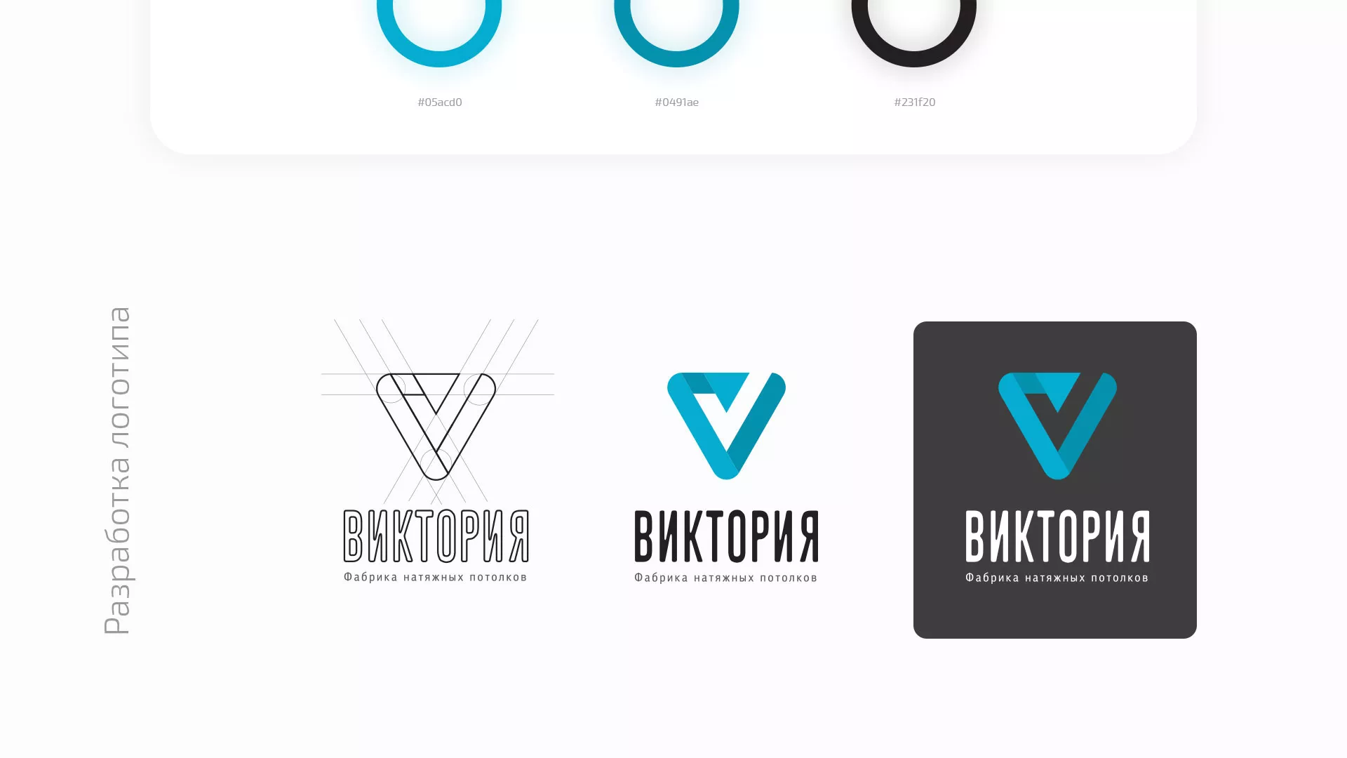 Разработка фирменного стиля компании по продаже и установке натяжных потолков в Островном