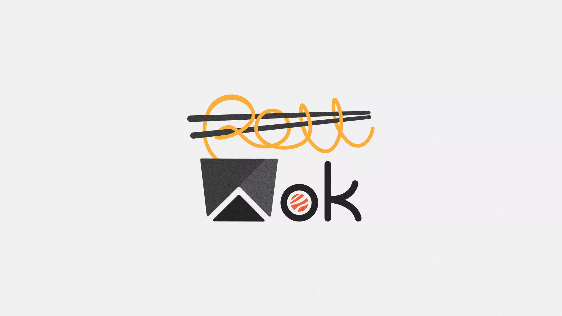 Разработка логотипа суши-бара «Roll Wok Club» в Островном