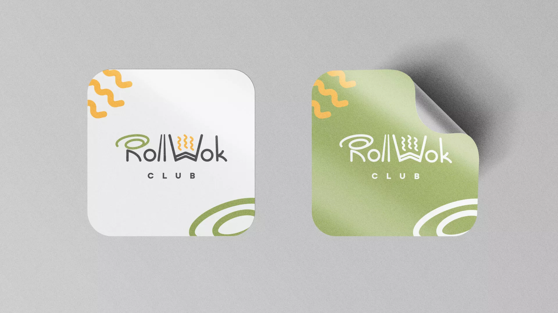 Разработка логотипа и фирменного стиля суши-бара «Roll Wok Club» в Островном