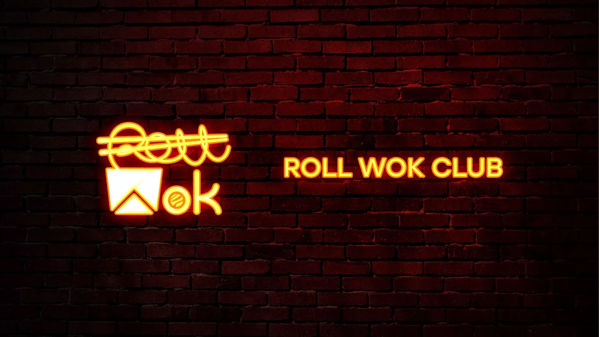 Разработка интерьерной вывески суши-бара «Roll Wok Club» в Островном