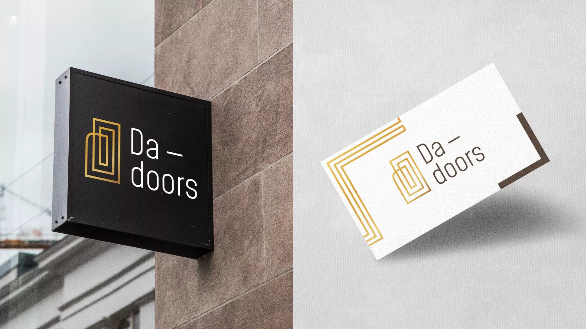Разработка логотипа для компании «DA-DOORS» в Островном